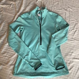 Nike Pro Dri-Fit half zip in light blue